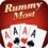 Rummy Most APK card game app logo with four ace playing cards